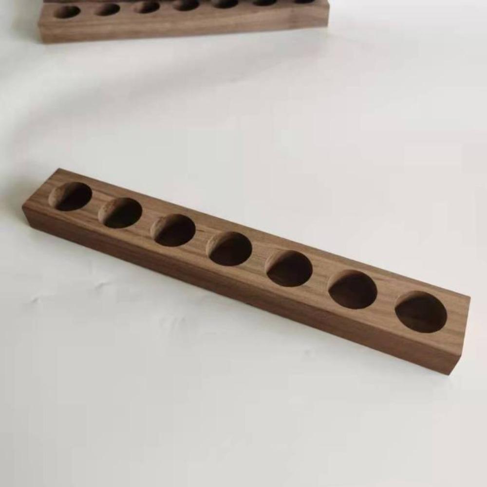 Wooden Essential Oil Display Stand 7 Holes Essential Oils Holder  Polish Case