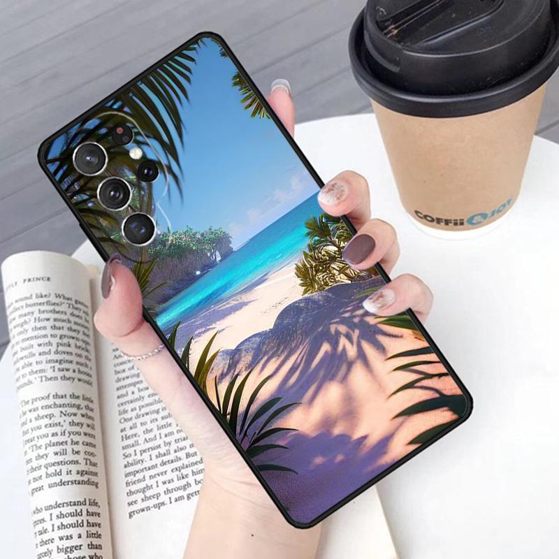 Amazing Nature Summer Beach Ocean Phone Case Cover For Samsung Galaxy S24 S25 Ultra S21 S22 Ultra S10E Note 10 Plus 20 FE S23