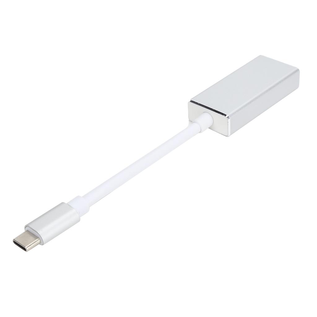 Datenkabel HD Datenübertragungskabel TypC zu DP Adapterkabel USB 3.1 zu DP High Definition Datenkabel(Silber )