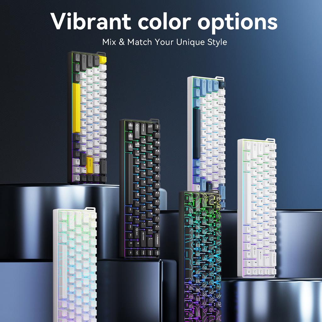 Ajazz AK680 V2 Gaming Mechanical Keyboard Magnetic Axis 68-Key RGB Backlit 8K Polling Rate 128K Scan Rate Aluminum Plate