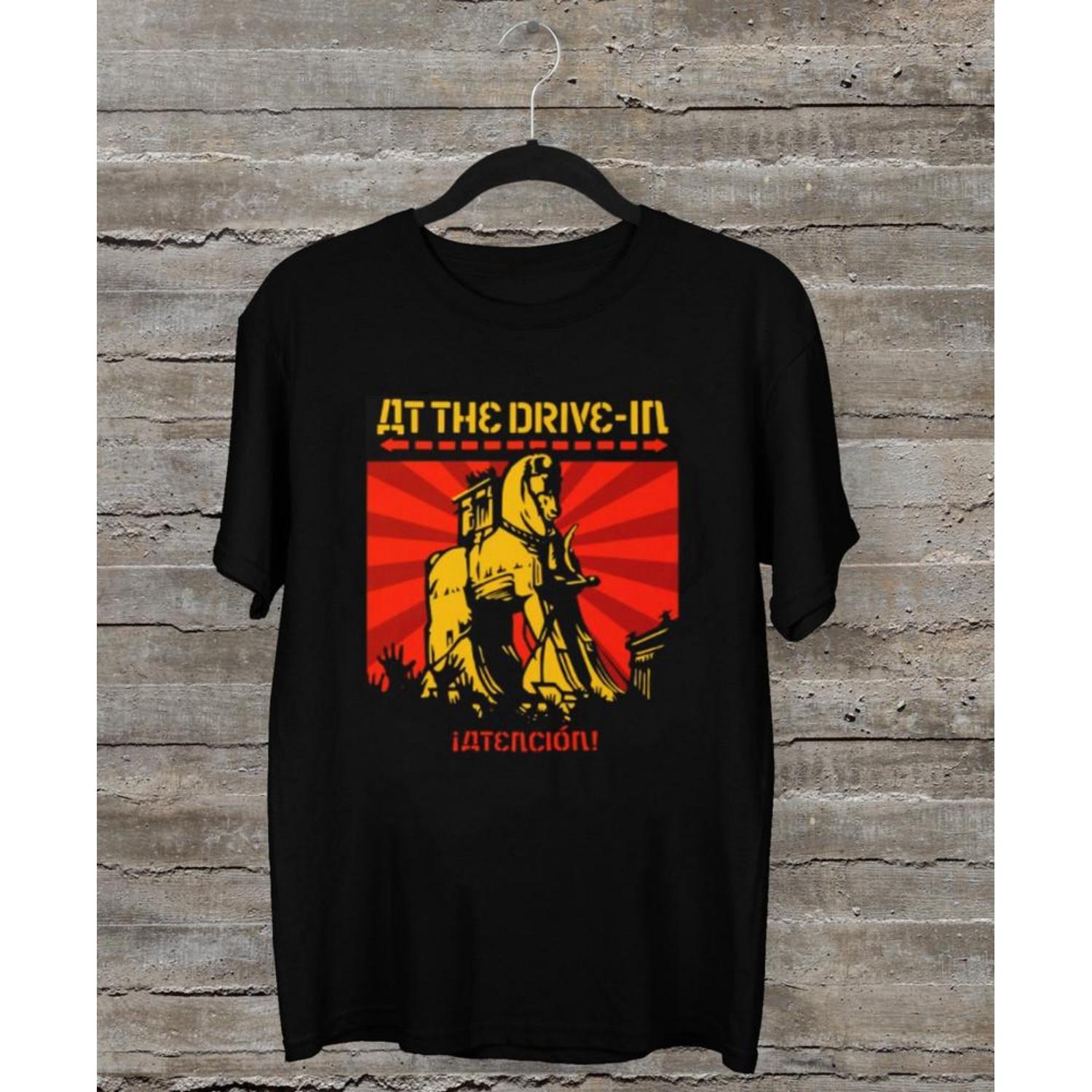 

NEW At the Drive In Atencion Band Gift For Fan Black All Size Shirt AR152 Unisex T-Shirt XXXXXL