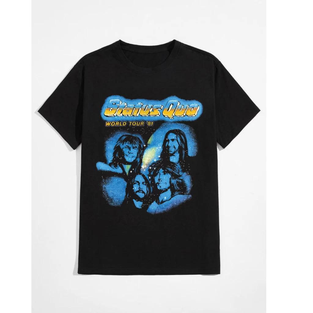 Status Quo Vintage 1981 World Tour Screen Stars T-Shirt – All Sizes M