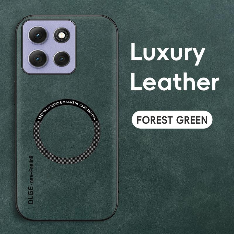 Custodia Morbida in Pelle Retro per Moto G86 G56 G06 G Power 5G 2025 Play 2024 4G Edge 60 Pro Fusion Cover con Ricarica Wireless Magnetica