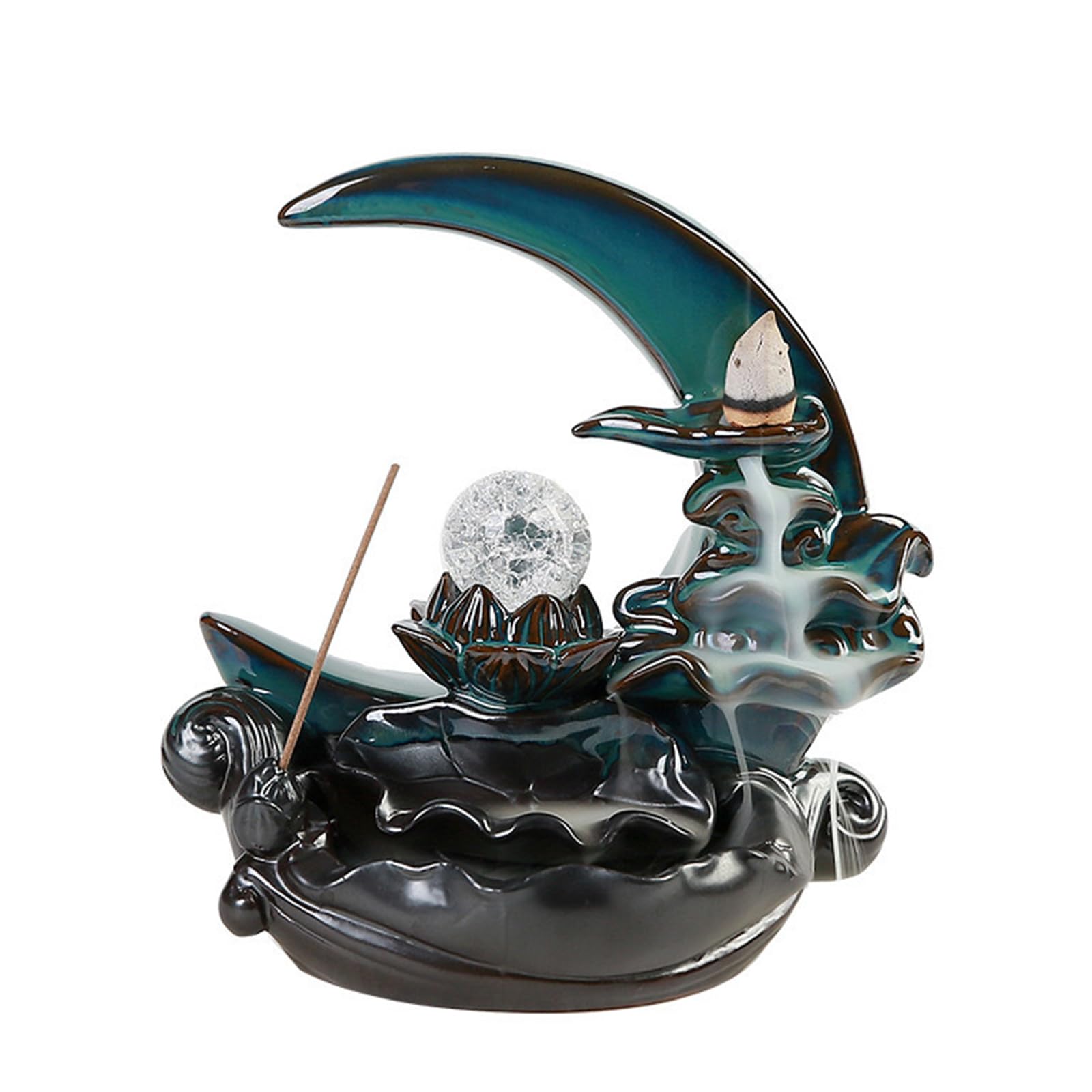 

Wallfire Backflow Incense BurnerIncense Holder, Approximately 26cm Tall, Ideal for Buddhist Altars, Obon Decorations, Tea Ceremony, Meditation, and
