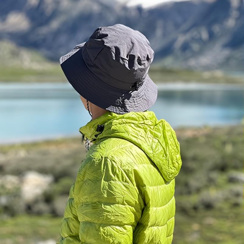 1pc waterproof outdoor hat, foldable sun protection quick drying casual fisherman hat for fishing climbing climbing