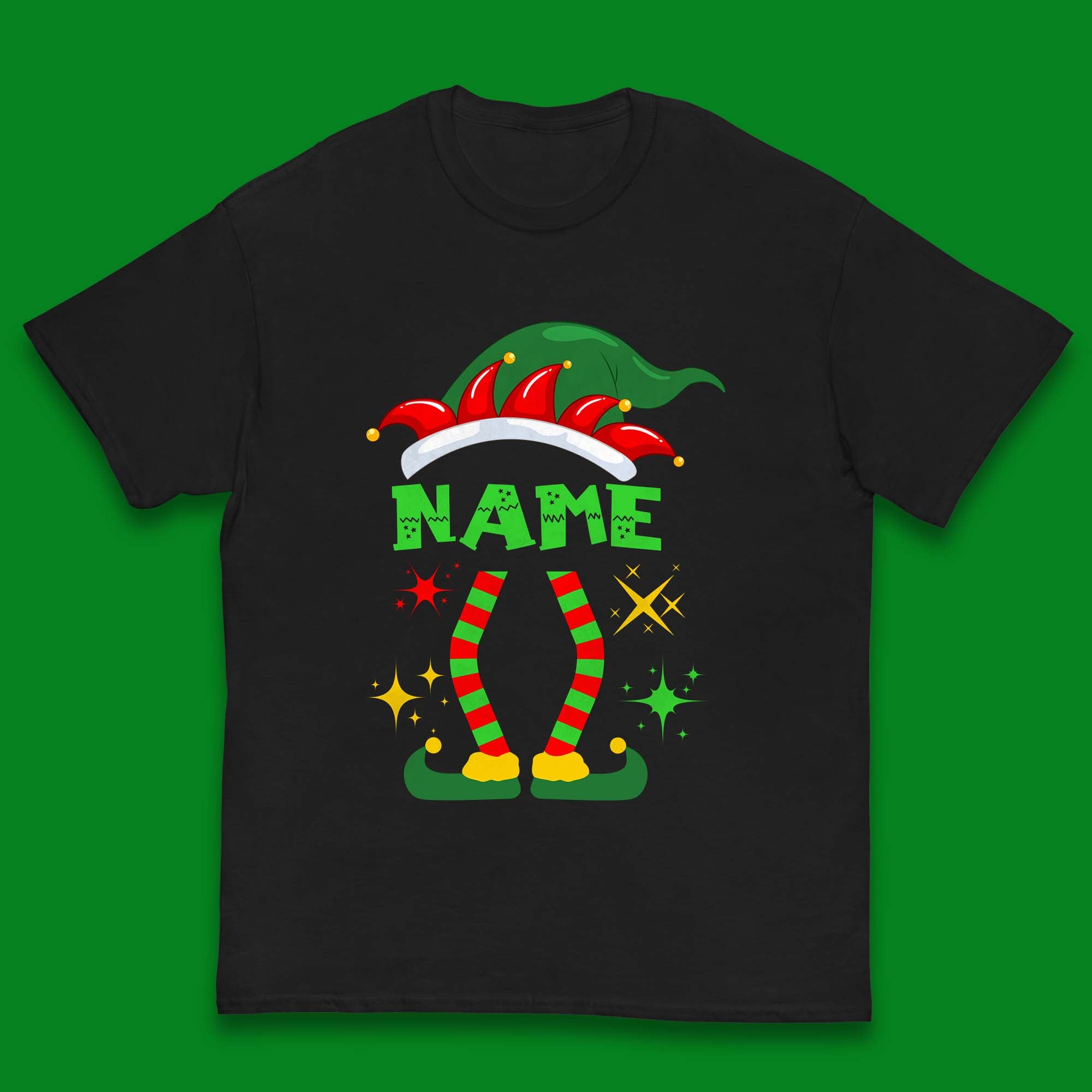 Personalised Elf Christmas Kids T-Shirt 140