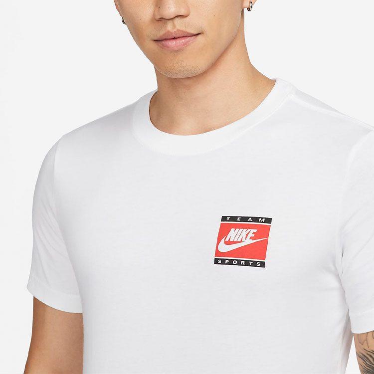 Nike T Shirts Men's White Crew Neck Moderate Straight Fit DJ2729-100