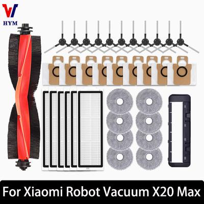 Für Xiaomi Roboterstaubsauger X20 Max / D109GL Teile Zubehör Hauptbürste Seitenbürste Hepa-Filter Mopptuch Staubbeutel Ersatz