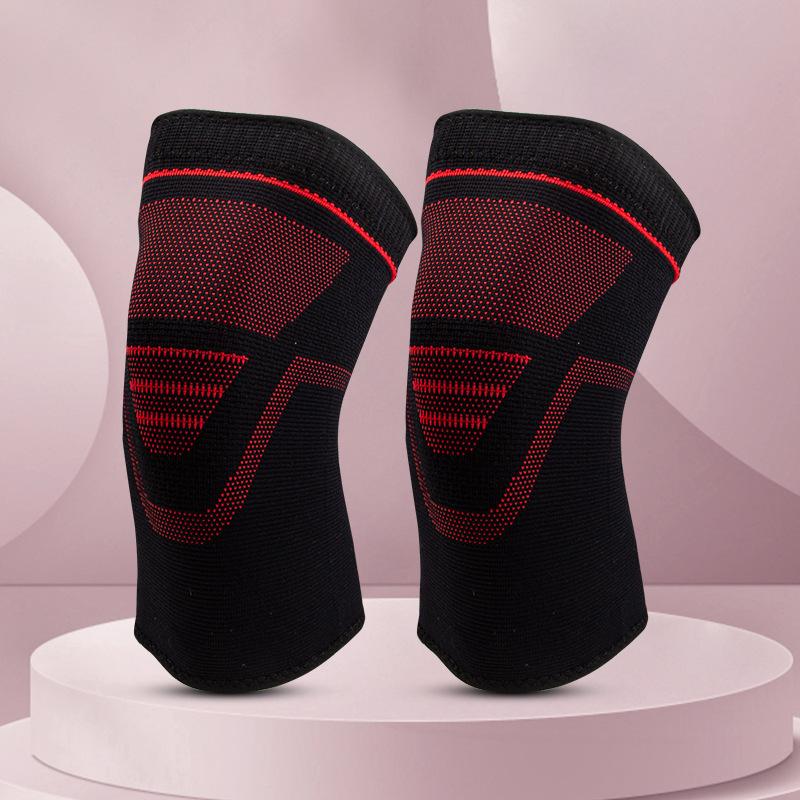 

Нейлоновые вязаные спортивные наколенники Нескользящие Дышащие Растягивающиеся в четырех направлениях Спортивная защитная экипировка Амортизирующие Утренняя пробежка XXXL