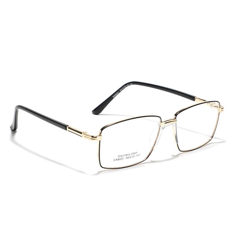 Glasses Square Metal Saddle Nose Pad Literary Retro Flat Glasses Women Commuter Glasses Men