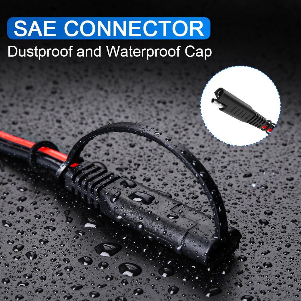 14AWG 4.5m SAE to SAE Extension Cable Quick Connector for Car RV Motorcycle Solar Panel 12V - 36V Battery Charging Cable