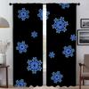Cartoon Snowflake Partition Modern Living Room Curtains 2 Pieces Window Curtain Shades Halloween Decoration Blinds Kitchen Child