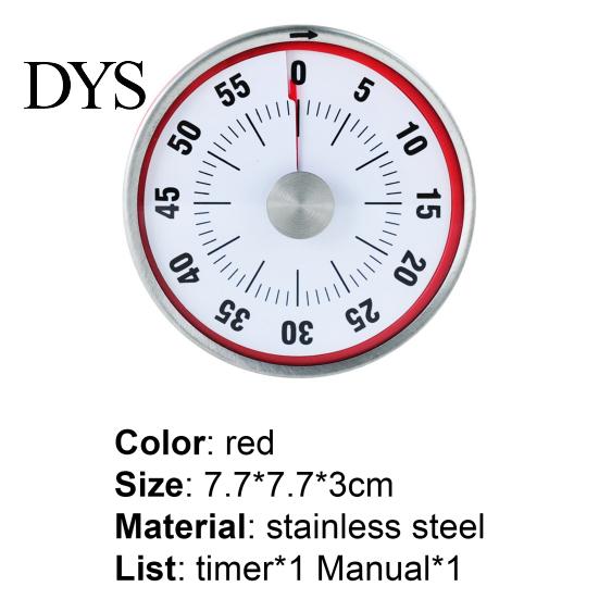Kitchen Timer Alarm Large Dial Design Precise Timing Stainless Steel Magnet Cooking for Home