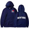 I Love New York Print Hoody Sweatshirt Teenagers