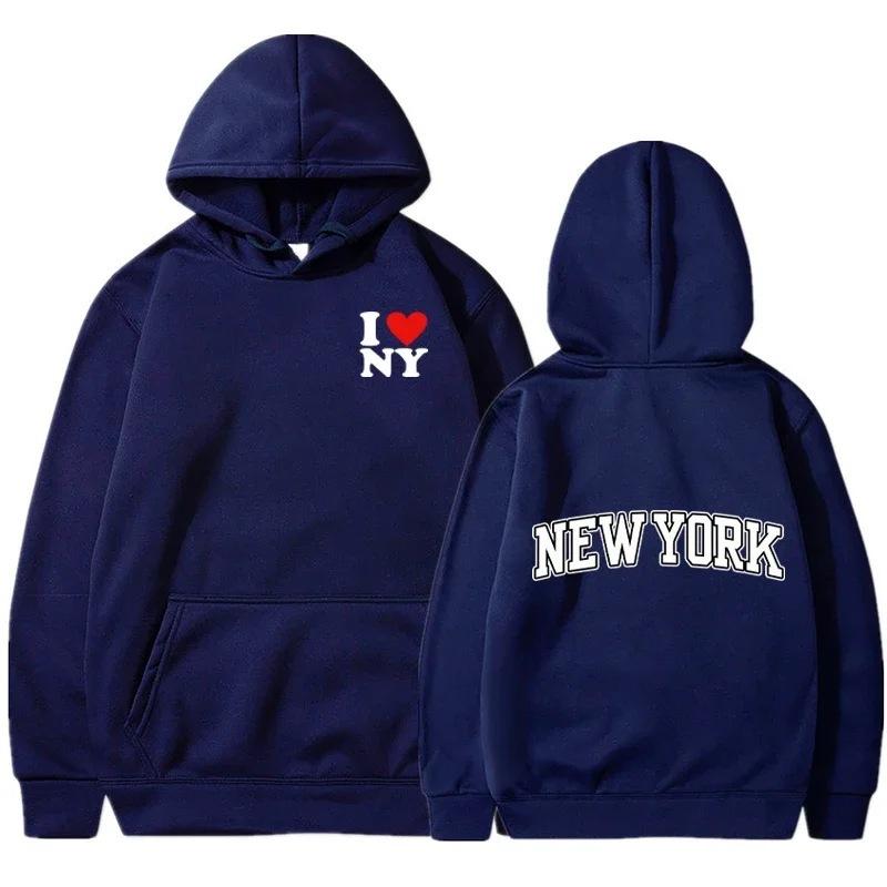 I Love New York Print Hoody Sweatshirt Teenagers