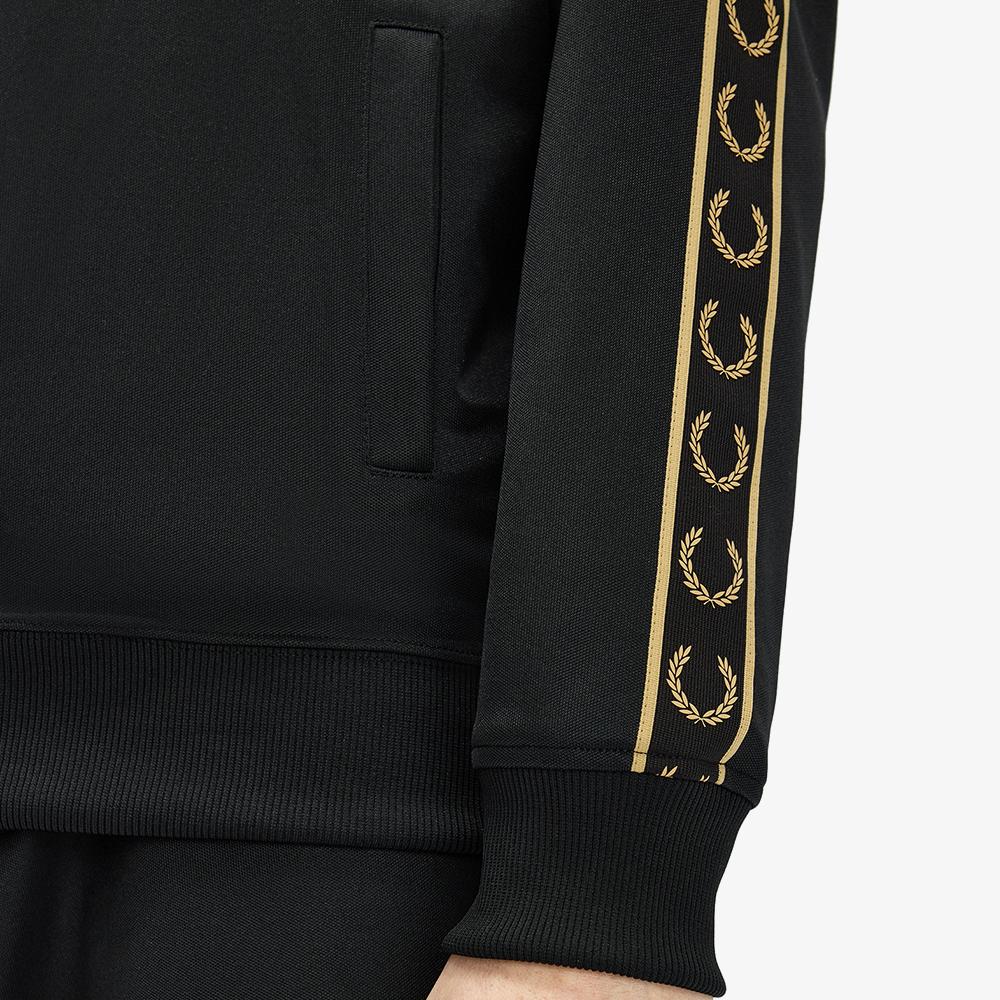 Fred Perry [Sport] Contrast Tape Track Jacket - Black/Champagne Afpm2615557-90A