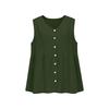 Women’s V Neck Button Front Sleeveless Loose Fit Casual Summer Blouse Top Relaxed Style Lightweight Comfortable Shirt