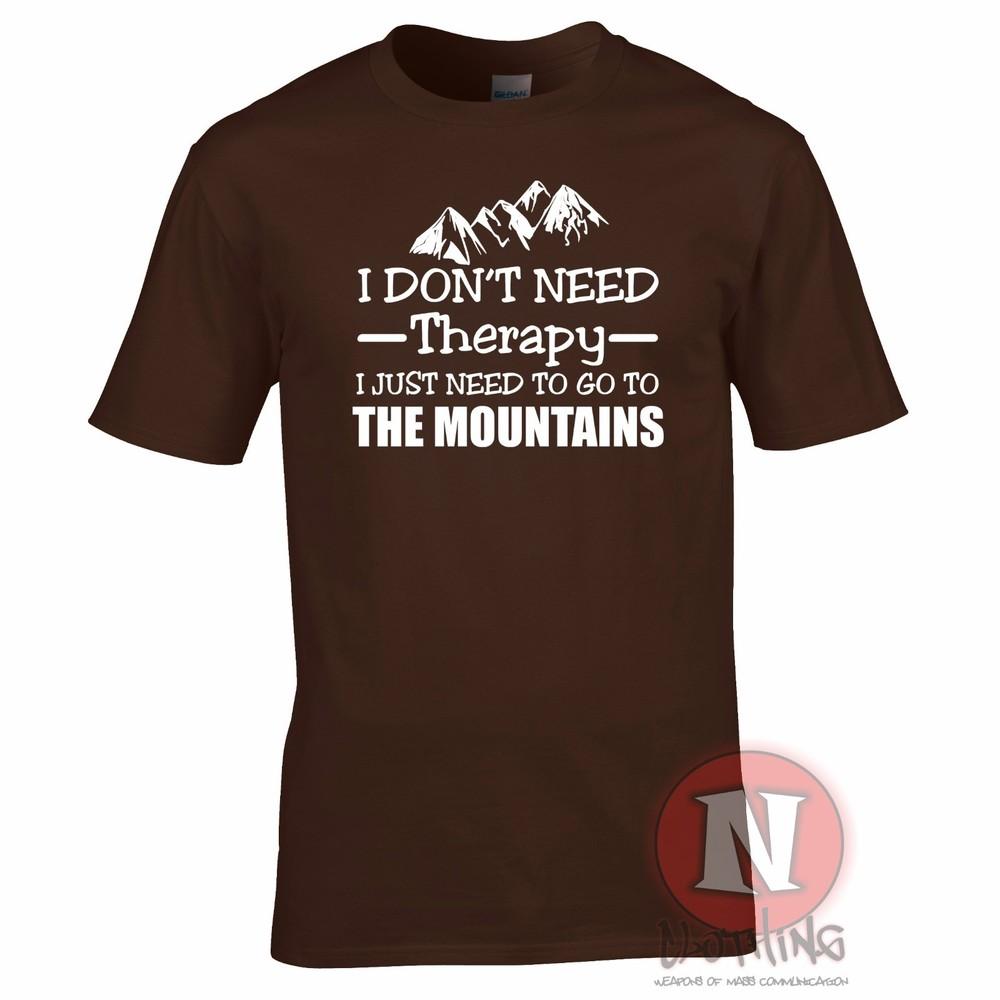 Ich brauche keine Therapie, ich muss nur in die Berge T-Shirt Lustiges Wander-T-Shirt