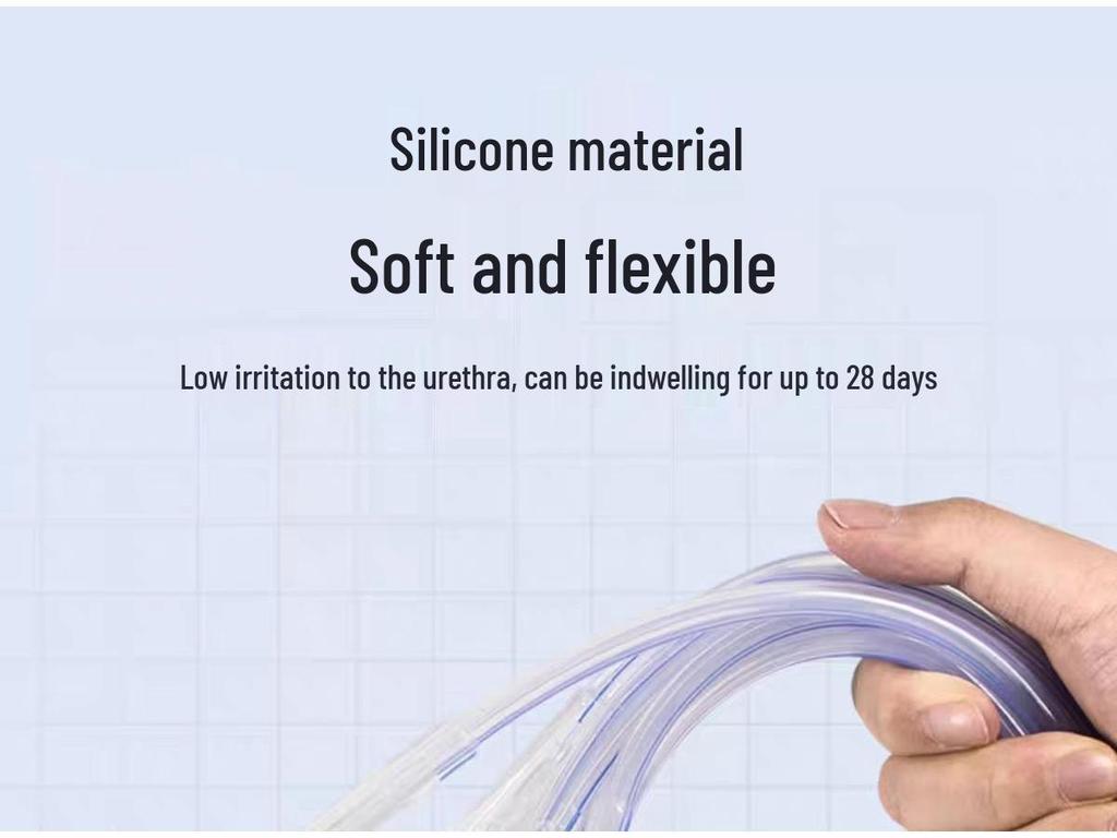 Sterile Silicone Foley Catheter: Double/Triple Lumen with Balloon Connector for Male/Female Bladder Irrigation and Drainage Bag