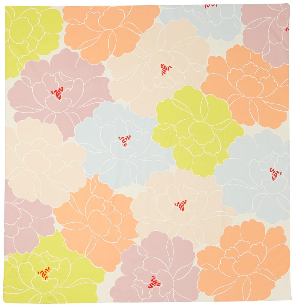 Musubi Furoshiki 100 Himemusubi Adeline Klam Peony Pink 100cm Organic Cotton