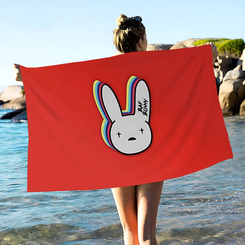 B-Bads B-Bunnys Art Anime Beach Swimming Towel Soft Absorbent Washcloth Children's Gifts for Kids Travel Camping Gym