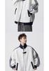 Unisex American Color Block Striped Hoodie, Heavyweight Baseball Jacket-Style Cardigan for Spring/Autumn