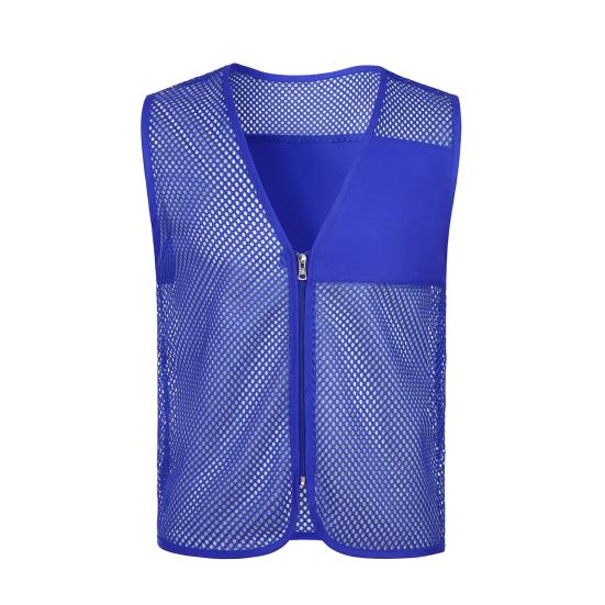 Adults Volunteer Vest Waiter Bartender Work Uniform Event Activity Sleeveless Jacket Supermarket Zipper