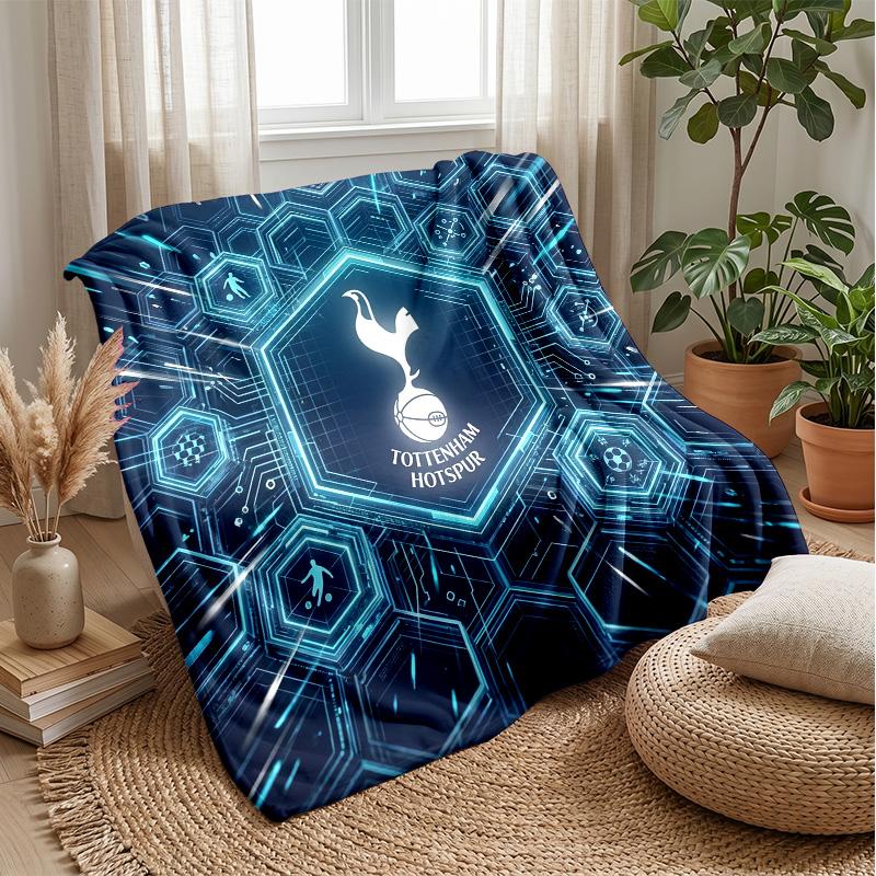 Tottenham Hotspur Theme Blanket Soft Flannel Blanket Plush Throw Blanket Cozy Sofa Bed Blanket for Home Decor