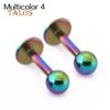 1 Pair 3 4 5 Mm Unisex Cool Titanium Steel Tragus Stud Cartilage Ball Earrings Body Piercing Trinket