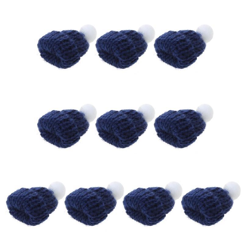 Bundle of 10 Mini Knitted Hats Clothing Accessories DIY Decorative Crafts House