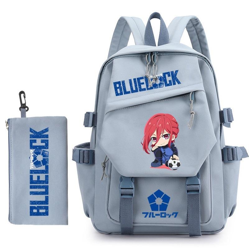 3 Piece School Backpack Set for Students Large Capacity Oxford Cloth Schoolbag with Shoulder Strap and Pencil Case