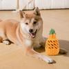 Yellow Pineapple Dog Chew Toy Reusable Dog Cat Toy Teething Chew Ball Rubber Interactive Toy Dental Clean Puzzle Toy Pet Supplie