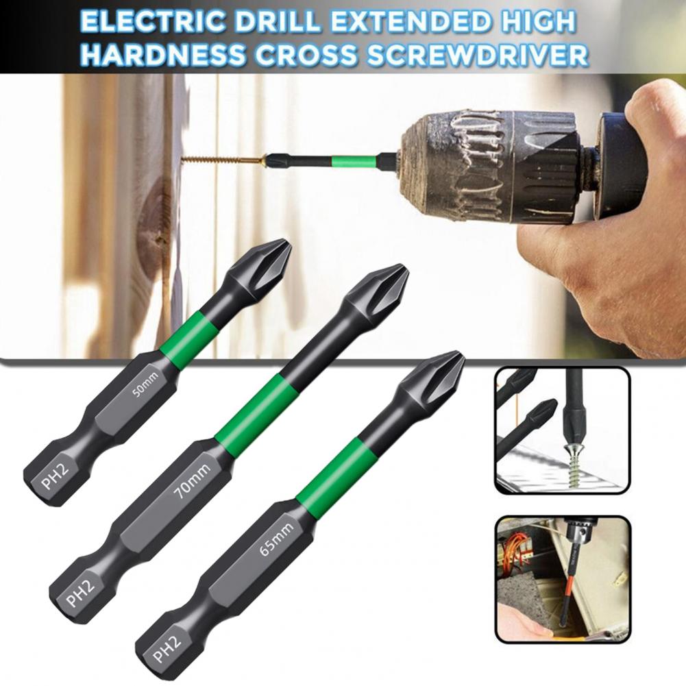High Hardness Screwdriver Bits High Durability Hex Shank Drill Bit Set with Strong Magnetic Impact Screwdriver Tips for Various