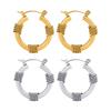Men Hoop Earring, Stainless Steel Coil Wire Wrap Design Earing, Bali Hoop Earrings for Men Women Jewelry.