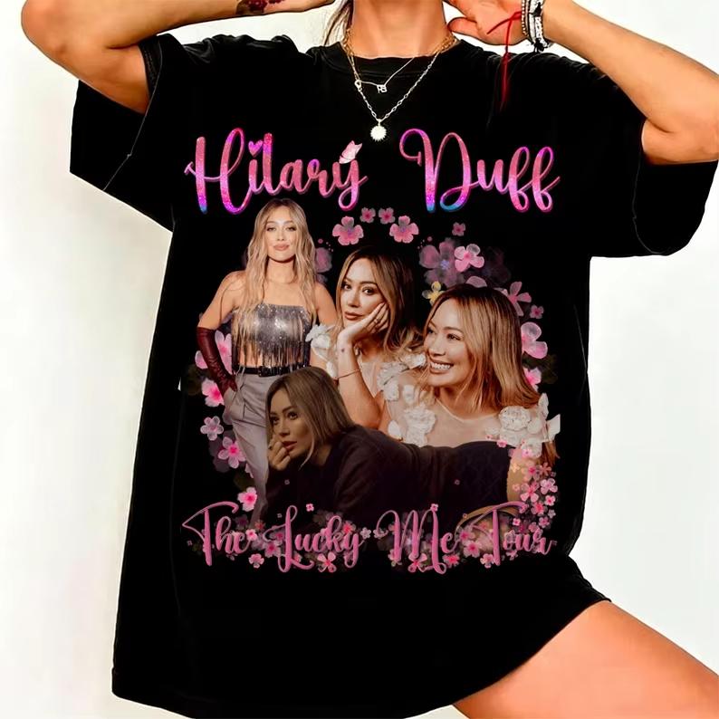 

2026 Summer Shelley Duffs Lucky Me Tour Concert Cotton Womens TShirt Fan Art Design Printed ShortSleeved TShirt S