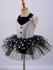 Vestido de balé com costas vazadas para meninas, saia brilhante, lantejoulas brilhantes, ginástica, trajes de dança de jazz latino