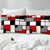 Geometric Duvet Cover Set, Modern Abstract Reversible Microfiber Bedding with Zipper Closure, Machine Washable, Includes 1 Duvet