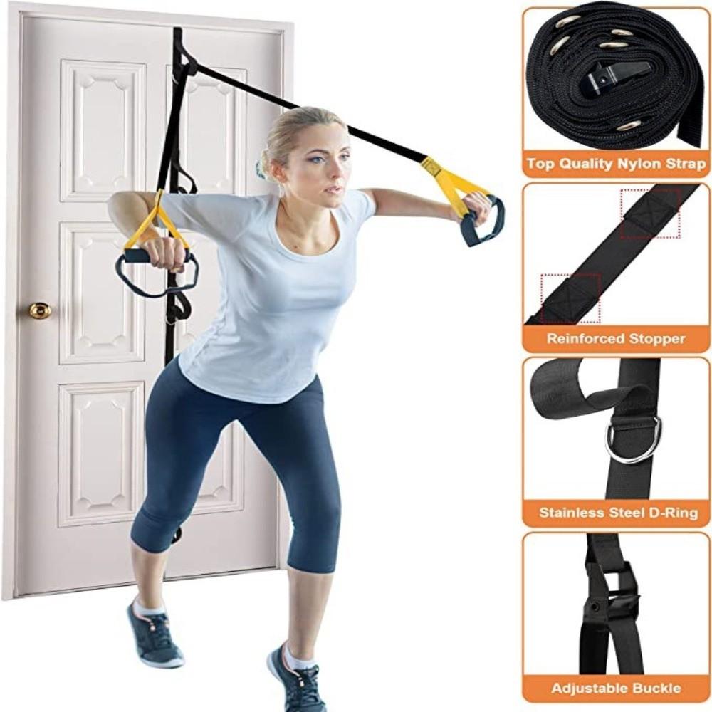 Home Fitness Hanging Tension Rope Without Punching Buckle Belt Portable Resistance Bands  Exercises