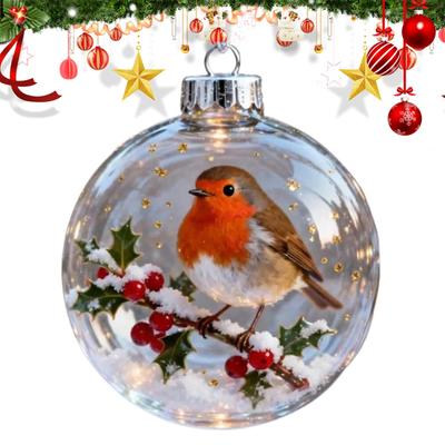 3D Vogelkugel Weihnachtsdekoration Feiertags-Charme Dekor Weihnachtsbaum Kolibri Vogel Adler Kugel Anhänger für Feiertag Innenbereich Zuhause