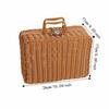 With Ring Shaped Handle Woven Picnic Box Handwoven Rattan Storage Box  Wedding Party