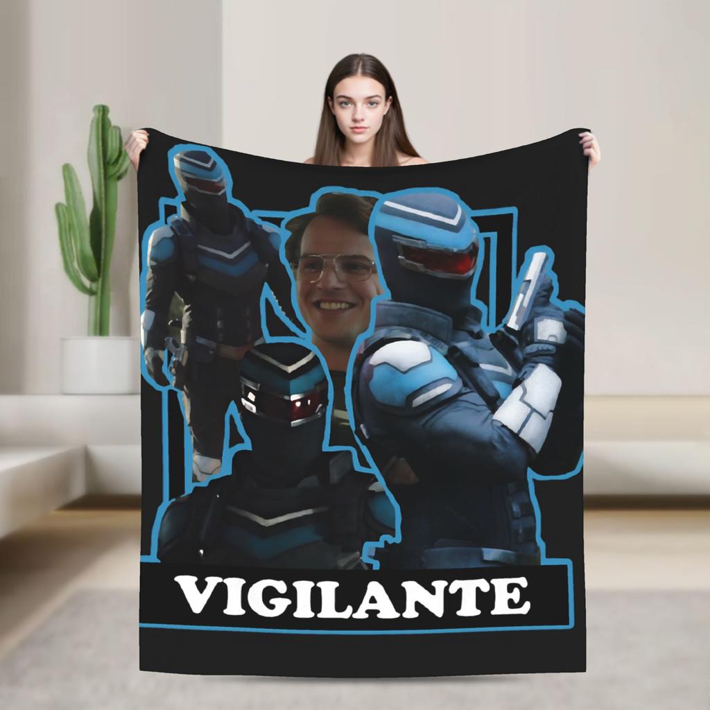 Vigilante peacemaker Super Warm Blanket Travel Plush Throw Blanket Print Home Decor Flannel Bedspread Sofa Bed Cover