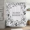 Halloween Ghosts Candy Printed Shower Curtain Black White Spooky Bath Decor for Kids Bathroom Party (180cm)