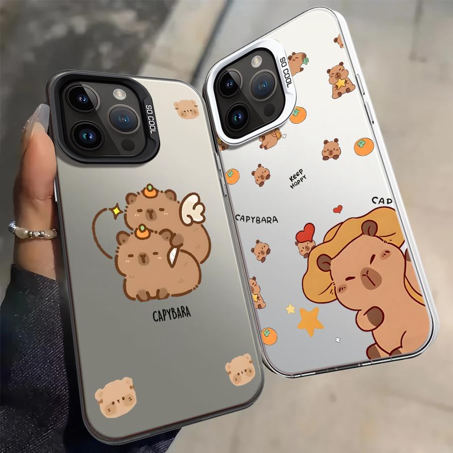 Back Phone Cover Case for iPhone 17 Pro Max Air 14 15 Plus 13 Pro 16 12 XS 11 XR Cartoon Guinea Pig