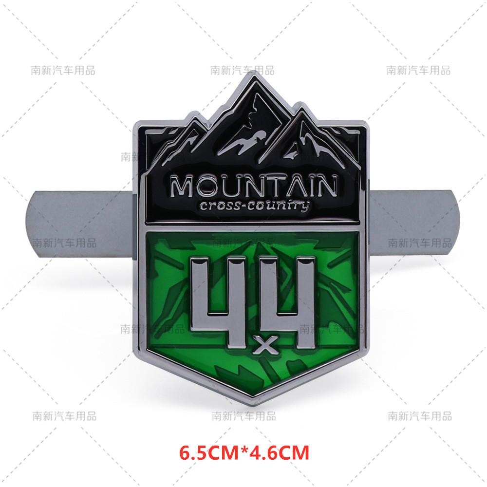 3D Metal 4X4 Mountain Cross Country Badge Auto 4WD Grille Emblem  Car Stickers For  Wrangler  Highlander Car Styling
