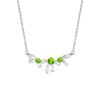 New brushed craft s925 sterling silver bow necklace women's natural crystal stone niche design jewelry