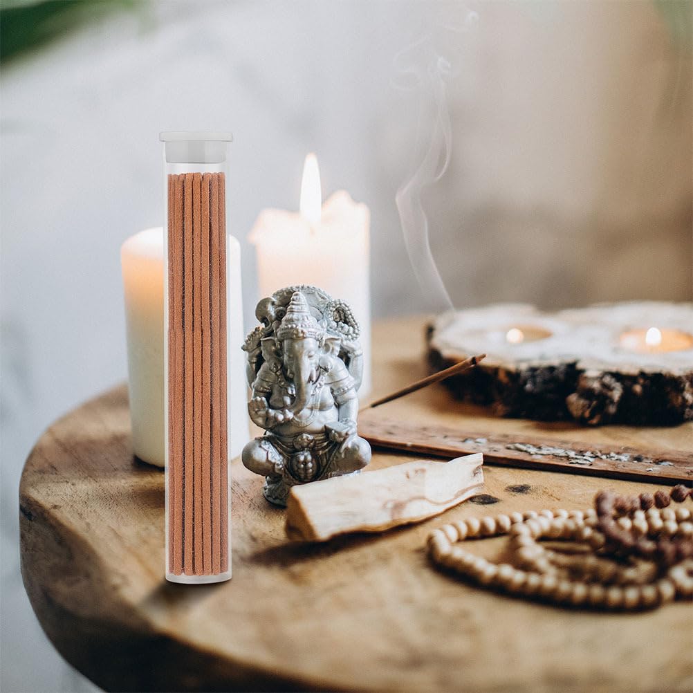 DECHOUS Incense Tube Case, Acrylic Incense Holder for 10g Incense Sticks, Perfect for Buddhist Altars and Graveyard Visits, Lightweight and Portable
