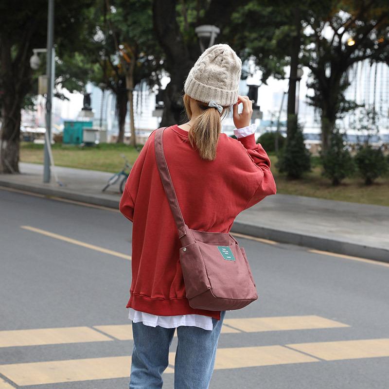 Spring And Summer Bags Casual Canvas Bags Shoulder Bags College Students Class Messenger Bags