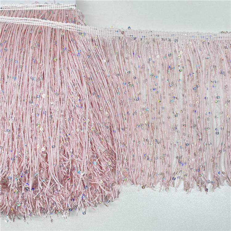 Sequin Encryption Thickened 20Cm Wide Nylon Row Beard Latin Dance Fringed Lace Dance Clothing Accessories