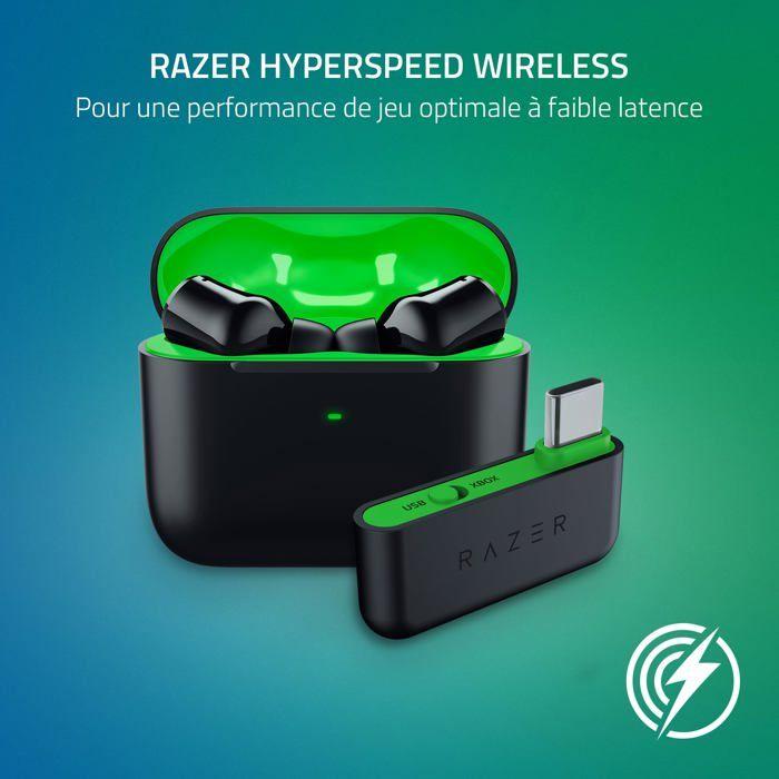 Casque gaming - RAZER - Hammerhead HyperSpeed - Sans fil - Réduction de bruit active - Blanc
