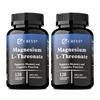 Nährkapseln mit hochdosiertem Magnesium-L-Threonat, natürlich extrahiert und leicht absorbierbar, für Erwachsene geeignet.